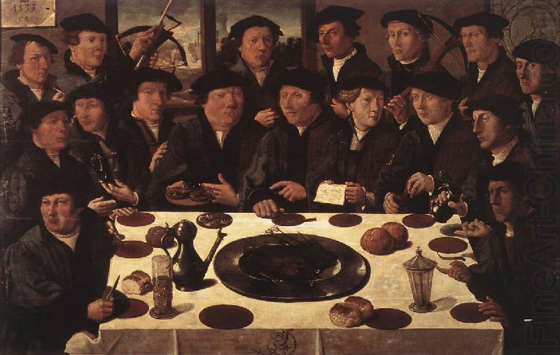 Banquet of Members of Amsterda  s Crossbow Civic Guard, ANTHONISZ  Cornelis